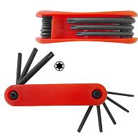 Ключи "звездочки" 8 шт. CrV (пластиковый держатель), 64015 / 38942*** Ключи "звездочки" 8 шт. CrV (пластиковый держатель), 64015 / 38942***