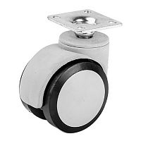 Опора колесная поворотная с площадкой, d=50 мм, с металл. арм., усил.пластик сер. /100/500/, 551*** Опора колесная поворотная с площадкой, d=50 мм, с металл. арм., усил.пластик сер. /100/500/, 551***