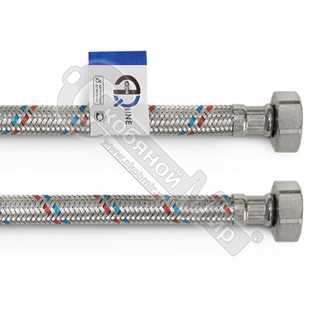 Подводка гибкая для воды FF 40 внутр-внутр стальная оплетка 01413 AQuapipe 100/10 Подводка гибкая для воды FF 40 внутр-внутр стальная оплетка 01413 AQuapipe 100/10