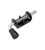 Засов пружинный 140 мм, стальной корпус 75 мм, цинк Засов пружинный 140 мм, стальной корпус 75 мм, цинк