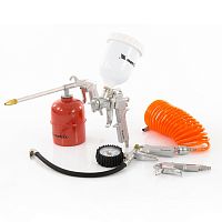 Набор пневмоинструмента, 5 предметов, быстросъемное соед.,краскорасп. с верх.бачком Matrix/ 57304 ^ Набор пневмоинструмента, 5 предметов, быстросъемное соед.,краскорасп. с верх.бачком Matrix/ 57304 ^