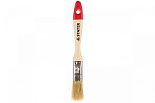 Кисть плоская 20 мм 3/4", натуральная щетина, деревянная ручка, STAYER, 0101-020 Кисть плоская 20 мм 3/4", натуральная щетина, деревянная ручка, STAYER, 0101-020