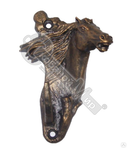 Крючок "Лошадь" окрашенный,патинированный,цвет:бронза
