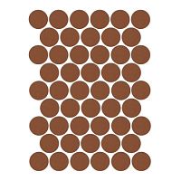 Заглушки самоклеющиеся пластик. 14 мм для евровинта, орех (лист 50 шт.), РС2160 Заглушки самоклеющиеся пластик. 14 мм для евровинта, орех (лист 50 шт.), РС2160