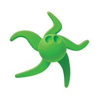 443025ST06 Ручка кнопка детская, осьминог зеленый BRASS 443025ST06 Ручка кнопка детская, осьминог зеленый BRASS
