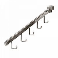 Штанга с крючками 40х30х85 мм для хранения хромированная нерж сталь Штанга с крючками 40х30х85 мм для хранения хромированная нерж сталь