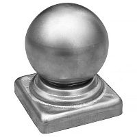 Заглушка с шаром штампованная квадратная 50х1 мм d 50 мм SK35.05.5 Заглушка с шаром штампованная квадратная 50х1 мм d 50 мм SK35.05.5