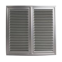 Решетка вентиляционная металлическая 300х300 мм с сеткой, цинк Решетка вентиляционная металлическая 300х300 мм с сеткой, цинк