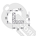 Уголок алюминиевый 25х25х1,5 мм - 2,0 м фото 2 Уголок алюминиевый 25х25х1,5 мм - 2,0 м фото 2