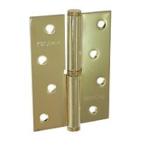 Петля п.сталь.100х70х2,5 РВ (1ВВ) полирован.латунь Петля п.сталь.100х70х2,5 РВ (1ВВ) полирован.латунь