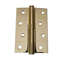 Петля п.сталь 100х70х2,5 РВ полиров.латунь Петля п.сталь 100х70х2,5 РВ полиров.латунь