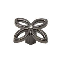 Ручка-кнопка с кристаллами черный хром Керрон, CRL33BN*** Ручка-кнопка с кристаллами черный хром Керрон, CRL33BN***