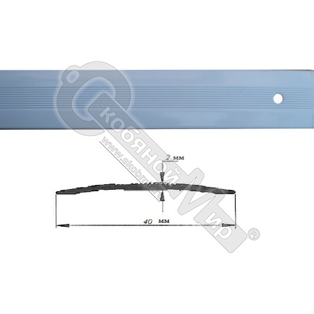 Порог АЛ-125-С 1,35м белый , Стык алюминевый , 40 мм Порог АЛ-125-С 1,35м белый , Стык алюминевый , 40 мм