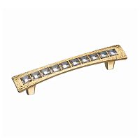 Ручка-скоба 96 мм BRASS с кристаллами Swarovski, глянцевое золото 24k, 15.132.96.SWA.1*** Ручка-скоба 96 мм BRASS с кристаллами Swarovski, глянцевое золото 24k, 15.132.96.SWA.1***
