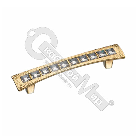 Ручка-скоба 96 мм BRASS с кристаллами Swarovski, глянцевое золото 24k, 15.132.96.SWA.1*** Ручка-скоба 96 мм BRASS с кристаллами Swarovski, глянцевое золото 24k, 15.132.96.SWA.1***