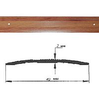 Порог АЛ-125-С 1,8м БУК бархат , Стык алюминевый , 40 мм Порог АЛ-125-С 1,8м БУК бархат , Стык алюминевый , 40 мм