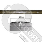 Порог АЛ-163-С  1,8м    антик бронзовый, Стык алюминевый узкий, 25 мм фото 2