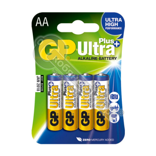 Батарейка GP пальчиковая (АА) Ultra Plus 15A LR6/316 BL4, в блистере (4 шт.)
