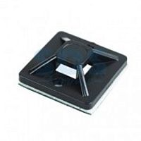 Площадка под хомут 19х19 самоклеющаяся черная нейлон 8194 /100/ Площадка под хомут 19х19 самоклеющаяся черная нейлон 8194 /100/