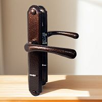 Ручка на планке РДП-1-006-85С АМ антик медь,сувальд./15/