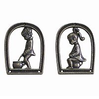 Набор декор.наклад."МАЛЬЧИК-ДЕВОЧКА" из 2шт.,цвет:ант.бронза.размер8х10Н 82/318С ANT Набор декор.наклад."МАЛЬЧИК-ДЕВОЧКА" из 2шт.,цвет:ант.бронза.размер8х10Н 82/318С ANT