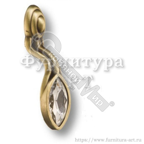 Ручка-кнопка BRASS эксклюзив. коллекция: с кристаллами, глянцевое золото,  115-Gold***