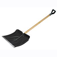 Лопата снеговая пластиковая, деревянный черенок, 385х380 мм, с ручкой, D тулейки 32 мм, 68101-2 Лопата снеговая пластиковая, деревянный черенок, 385х380 мм, с ручкой, D тулейки 32 мм, 68101-2