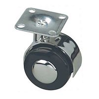 Опора колесная d=52 мм на площадке, с хром. вставкой без стопора (TZР50), 109602 (9.2-Л) / 12241 Опора колесная d=52 мм на площадке, с хром. вставкой без стопора (TZР50), 109602 (9.2-Л) / 12241