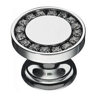 Ручка кнопка эксклюзивная коллекция латунь с кристаллами Swarovski глянцевый хром, 0776-005 Ручка кнопка эксклюзивная коллекция латунь с кристаллами Swarovski глянцевый хром, 0776-005