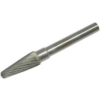 Шарошка (борфреза) карбидная по металлу, коническая закругленная, штифт 6 мм, Профи, 36595 Шарошка (борфреза) карбидная по металлу, коническая закругленная, штифт 6 мм, Профи, 36595