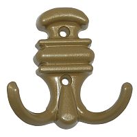 Крючок 2-х рожковый КВ-4, золото метал. /50/*** Крючок 2-х рожковый КВ-4, золото метал. /50/***