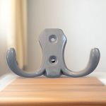 Крючок мебельный малый серый металлик, (25), КМ-2 Крючок мебельный малый серый металлик, (25), КМ-2