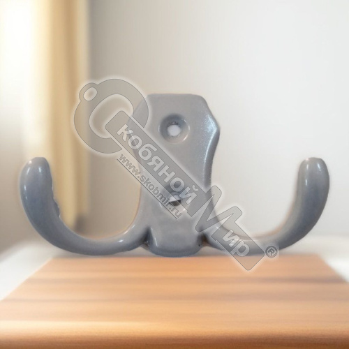 Крючок мебельный малый серый металлик, (25), КМ-2 Крючок мебельный малый серый металлик, (25), КМ-2