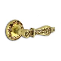 900ROS.OFR SIRACUSA двер.ручка на круг.розетке (д.60мм) цвет:француз.золото модель СИРАКУЗА