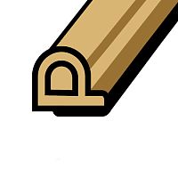 Уплотнитель SD-01 D 9х8 мм, светло-коричневый (100 м - 2х50 м), (уп. 1/6 шт.), PROFITRAST Уплотнитель SD-01 D 9х8 мм, светло-коричневый (100 м - 2х50 м), (уп. 1/6 шт.), PROFITRAST