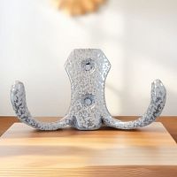 Крючок мебельный малый антик белое серебро, (25), КМ-2 Крючок мебельный малый антик белое серебро, (25), КМ-2