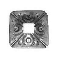 Подпятник штампованный 78х78 мм кв 20 мм 19473-20  Подпятник штампованный 78х78 мм кв 20 мм 19473-20