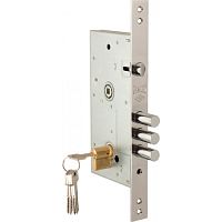 Замок врезной цилинд.252/R никель 5 кл. Замок врезной цилинд.252/R никель 5 кл.