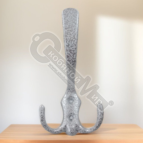 Крючок мебельный большой антик белое серебро, (30), КМ-1