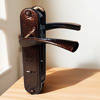 Ручка на планке РДП-2-023-85С-АМ-антик медь, сувальд. /15/ Ручка на планке РДП-2-023-85С-АМ-антик медь, сувальд. /15/