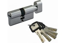 Цилиндровый механизм ЛПУВ (кл-заверт.) 60мм хром 5357 Цилиндровый механизм ЛПУВ (кл-заверт.) 60мм хром 5357