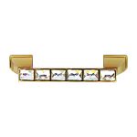Ручка-скоба 96 мм BRASS с кристаллами Swarovski , глянцевое золото 24k, 15.139.96.SWA.1*** Ручка-скоба 96 мм BRASS с кристаллами Swarovski , глянцевое золото 24k, 15.139.96.SWA.1***