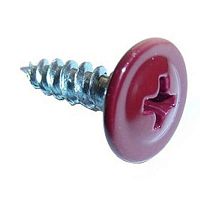 Саморез с прессшайбой, острый RAL3005  4,2х19 винно-красный /500/ Саморез с прессшайбой, острый RAL3005  4,2х19 винно-красный /500/