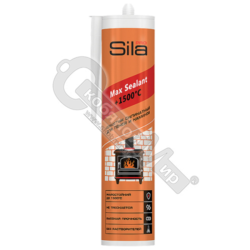 Герметик, 280 мл, для печей, Sila PRO Max Sealant 1500, (1уп-12шт)