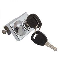 Замок мебельный витринный (805) для двух стекол, мастер, хром (2 пласт. ключа), 0196 Замок мебельный витринный (805) для двух стекол, мастер, хром (2 пласт. ключа), 0196