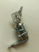 Замок почтовый d=18 мм поворот 90°, ригель прямой с вырезом Lпол.=47 мм, 0026 Замок почтовый d=18 мм поворот 90°, ригель прямой с вырезом Lпол.=47 мм, 0026