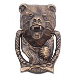 Ручка-стучалка "Медведь" РМ патина бронза Ручка-стучалка "Медведь" РМ патина бронза