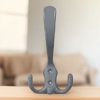 Крючок мебельный большой серый металлик, (30), КМ-1