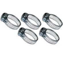 Хомуты червячные 15-23 мм (5 шт.) W1 оцинковка, 64243 Хомуты червячные 15-23 мм (5 шт.) W1 оцинковка, 64243