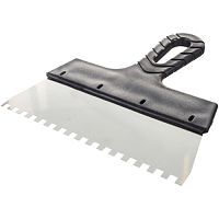 Шпатель зубчатый 200 мм, зуб 6х6 мм, нержавеющая сталь, пластмассовая ручка, 85158 / 10078-20-06 Шпатель зубчатый 200 мм, зуб 6х6 мм, нержавеющая сталь, пластмассовая ручка, 85158 / 10078-20-06